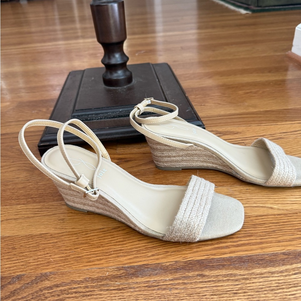 Joie Cream Wedge Sandals